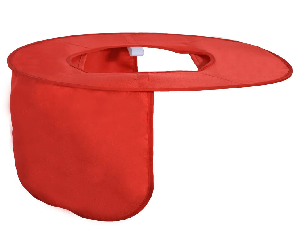 Hard Hat Neck Shield – Breathable Sun Cap Cover, 10 Colors Hard Hat Neck Shield Qme Crimson 2pcs