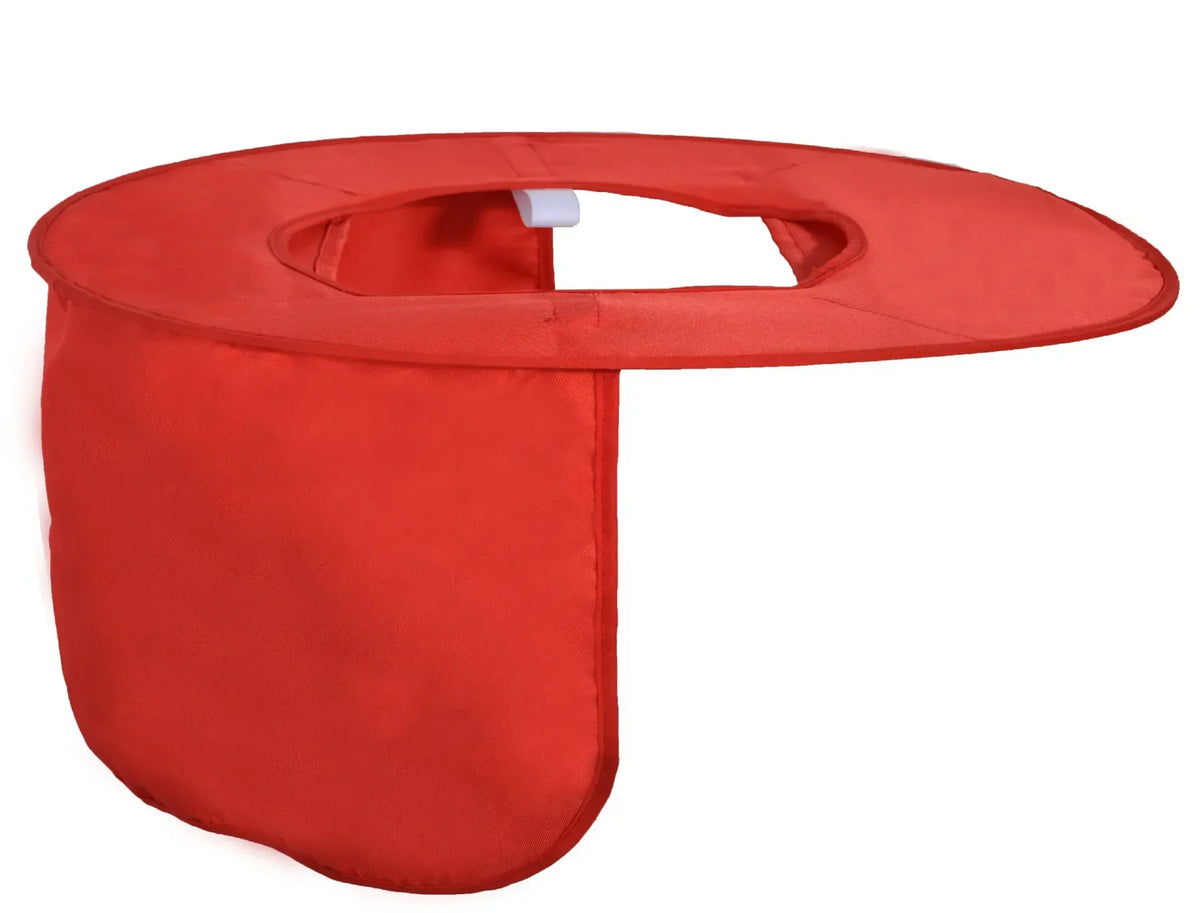 Hard Hat Neck Shield – Breathable Sun Cap Cover, 10 Colors Hard Hat Neck Shield Qme Crimson 2pcs