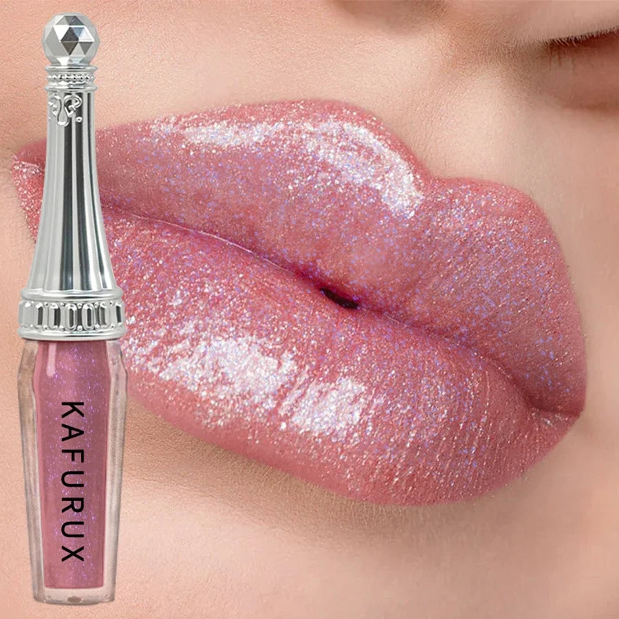 6-Color Glitter Liquid Lipstick Set – Shimmer Pearlescent Lip Gloss Glitter Lip Gloss Set Qme