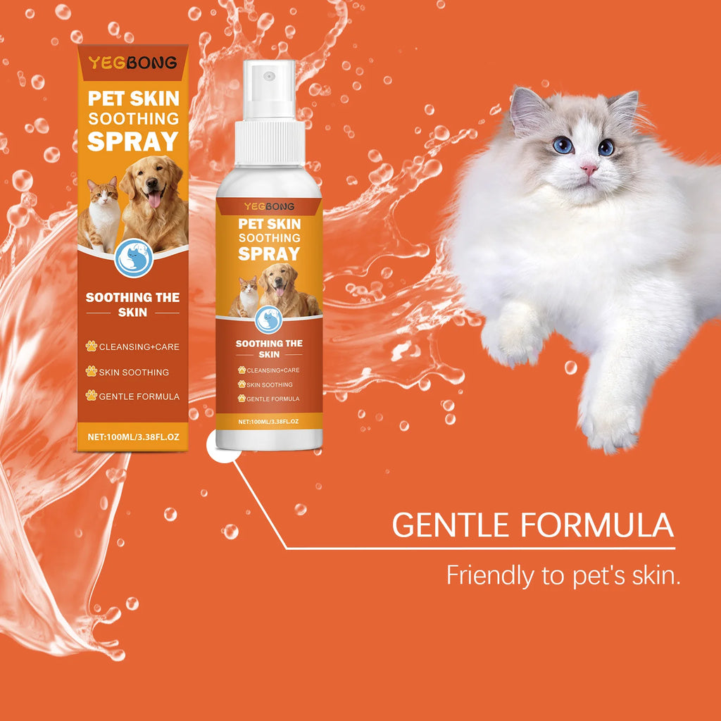 YEGBONG Pet Skin Soothing Spray – Dogs & Cats 100ml Pet Skin Spray Qst