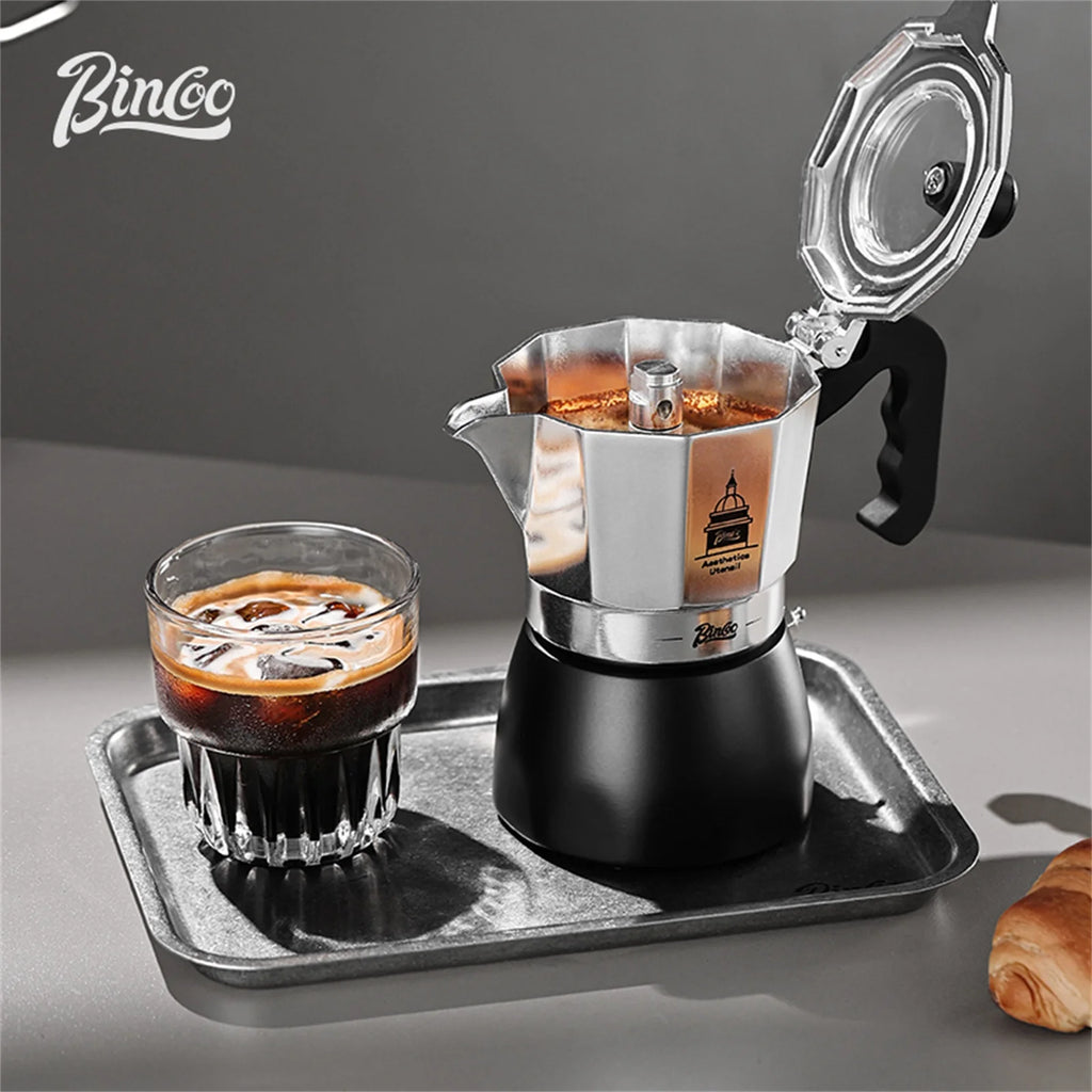 Bincoo Double Valve Ceramic Moka Pot – Espresso Coffee Maker Moka Pot Qst