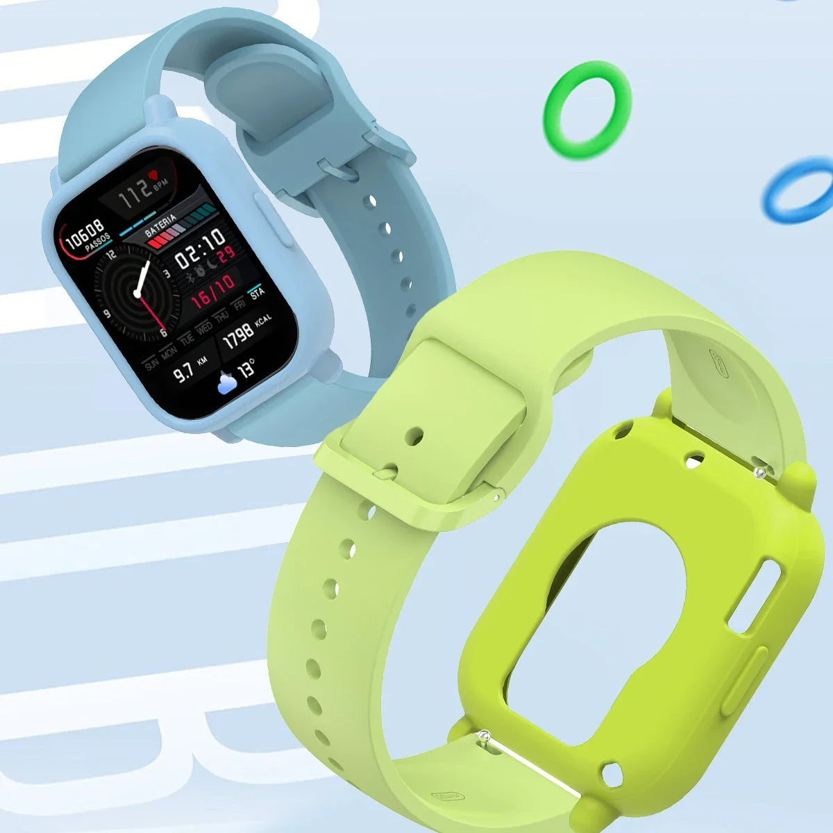 Silicone Strap & Case for Redmi Watch 5 Lite & Active – 37 Colors Smartwatch Strap Qme