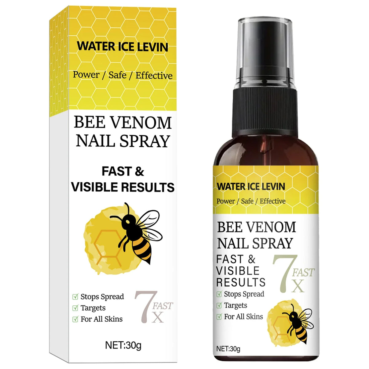 Bee Venom Nail Spray – Strengthen & Visibly Improve Nails Nail Treatment Spray Qme WHITE 30g