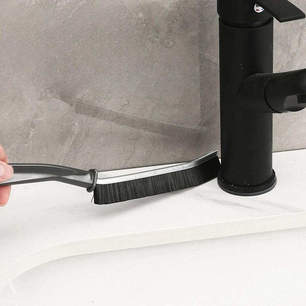 Long Handle Grout & Gap Cleaning Brush – Hard Bristle Gap Cleaning Brush Qme