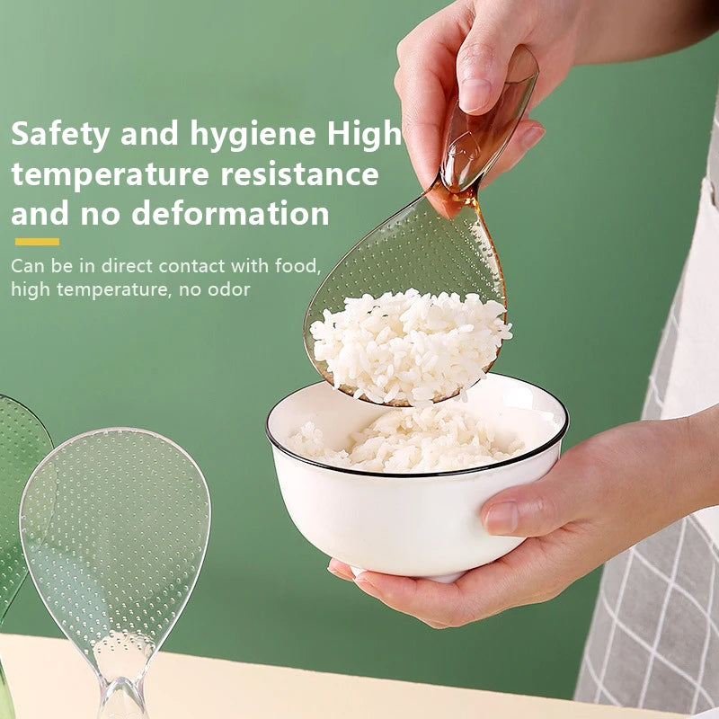 Non-Stick Standing Rice Spoon – Heat-Resistant PC Scoop Rice Spoon Qst
