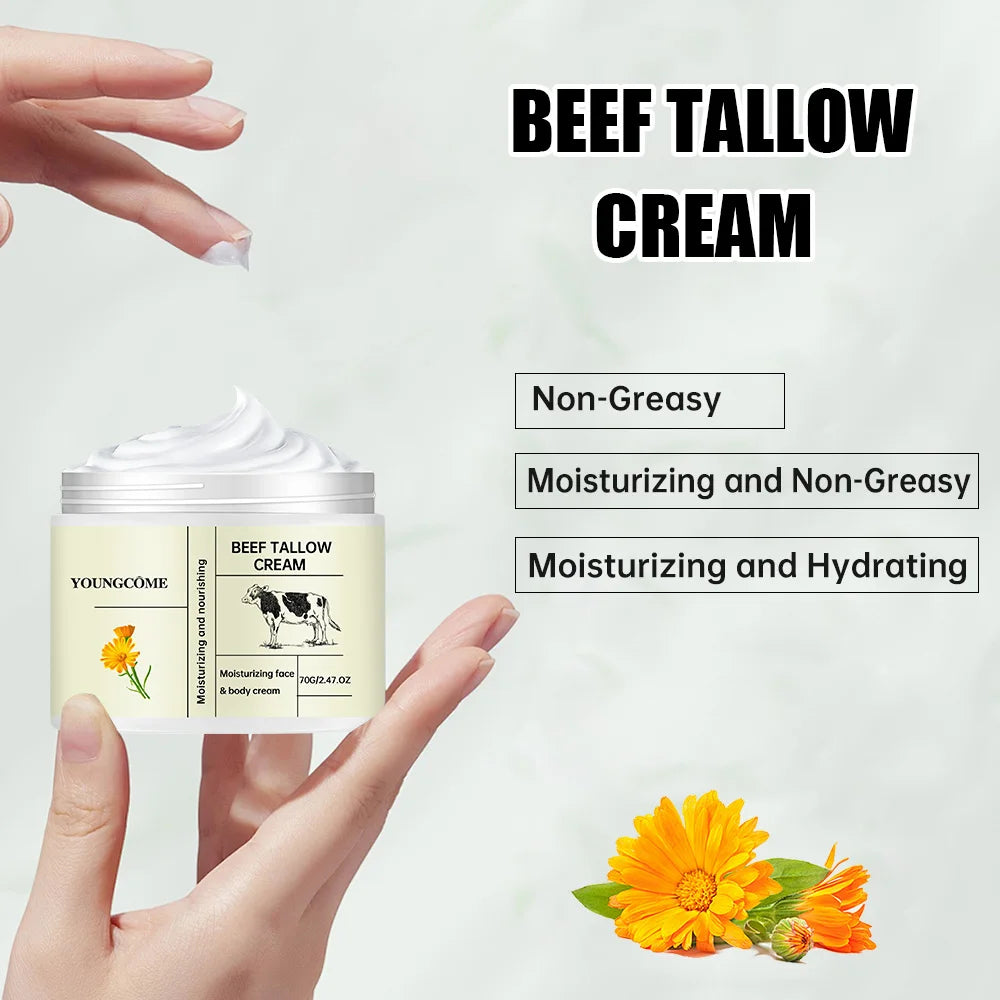 YOUNGCOME Beef Tallow Face Cream – Brightening & Moisturizing Face Moisturizing Cream Qst