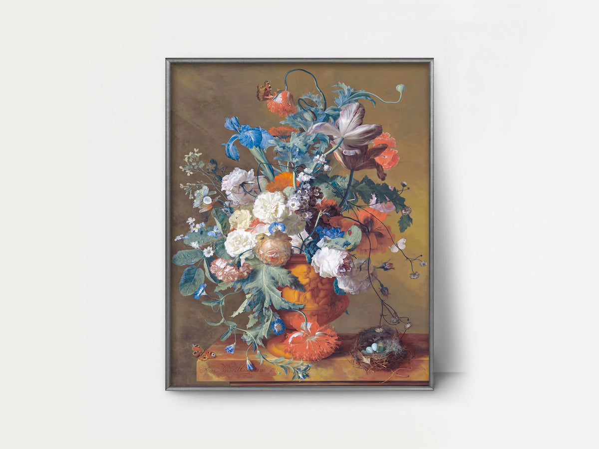 Blush Pink Roses Floral Canvas Wall Art – Botanical Poster Canvas Wall Art Qst