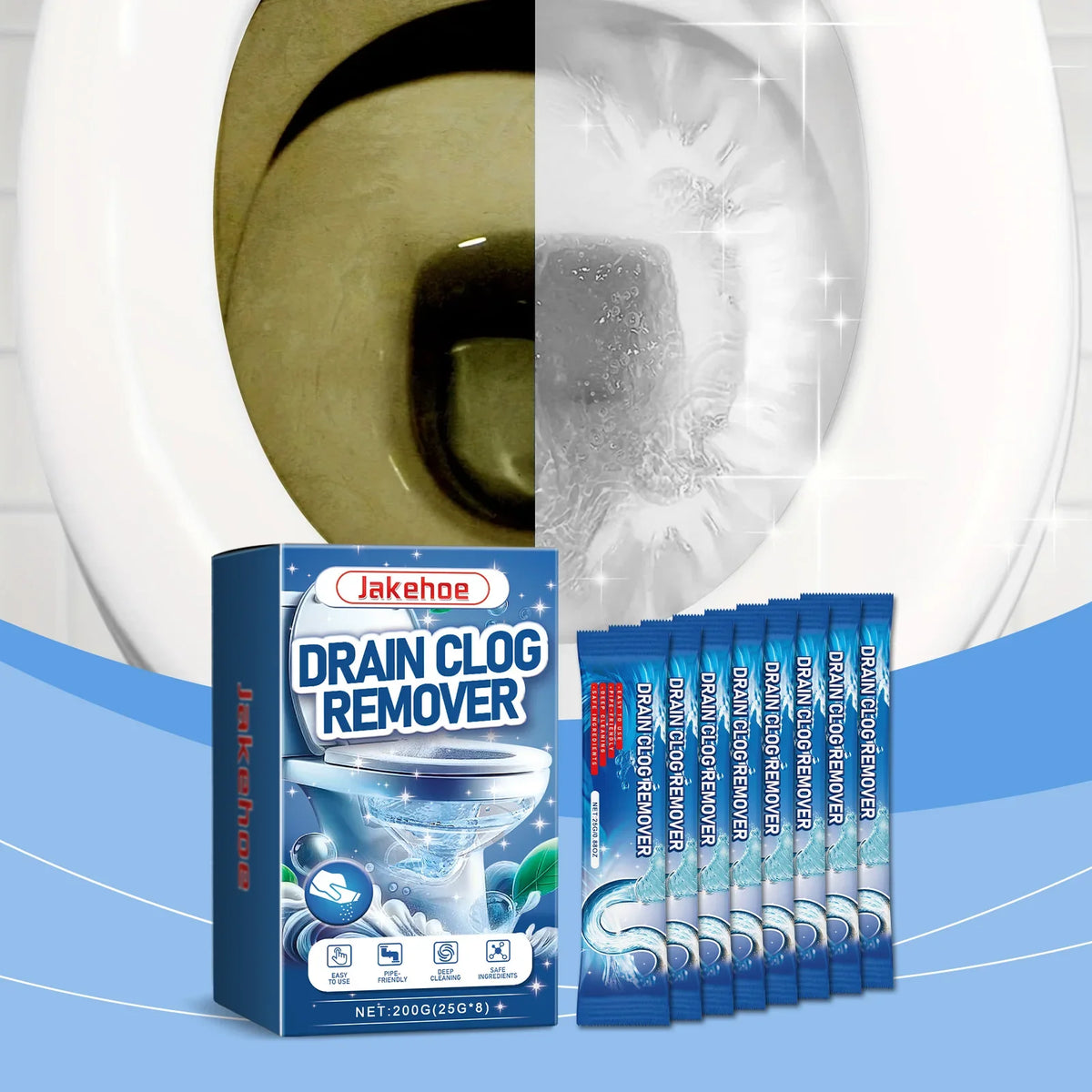 Qme Drain Cleaner – Sink, Toilet & Pipe Clog Remover Drain Clog Remover Qme