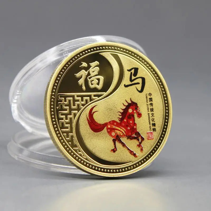 2026 Year of the Horse Chinese Zodiac Souvenir Coin Gift Souvenir Coin Qme