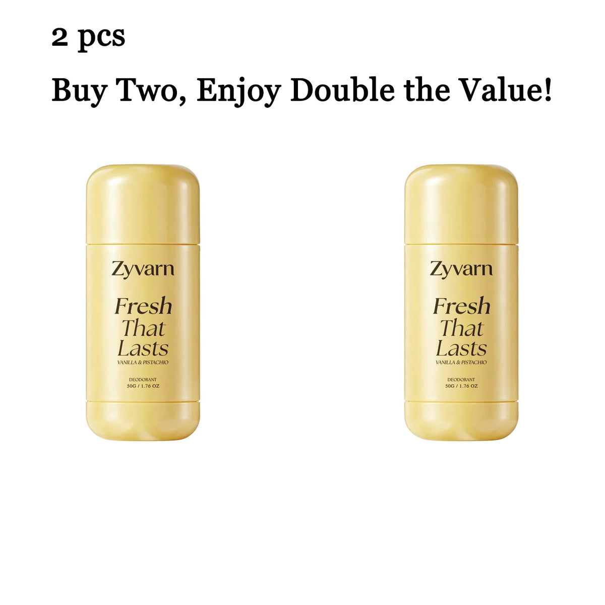 Vanilla Deodorant Stick 50g – Moisturizing Invisible Formula Body Deodorant Stick Qst 2 pcs