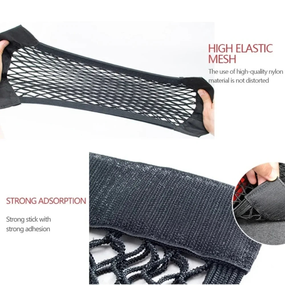 Double-Layer Mesh Car Trunk Organizer | Universal Storage Bag Car Trunk Organizer Qme