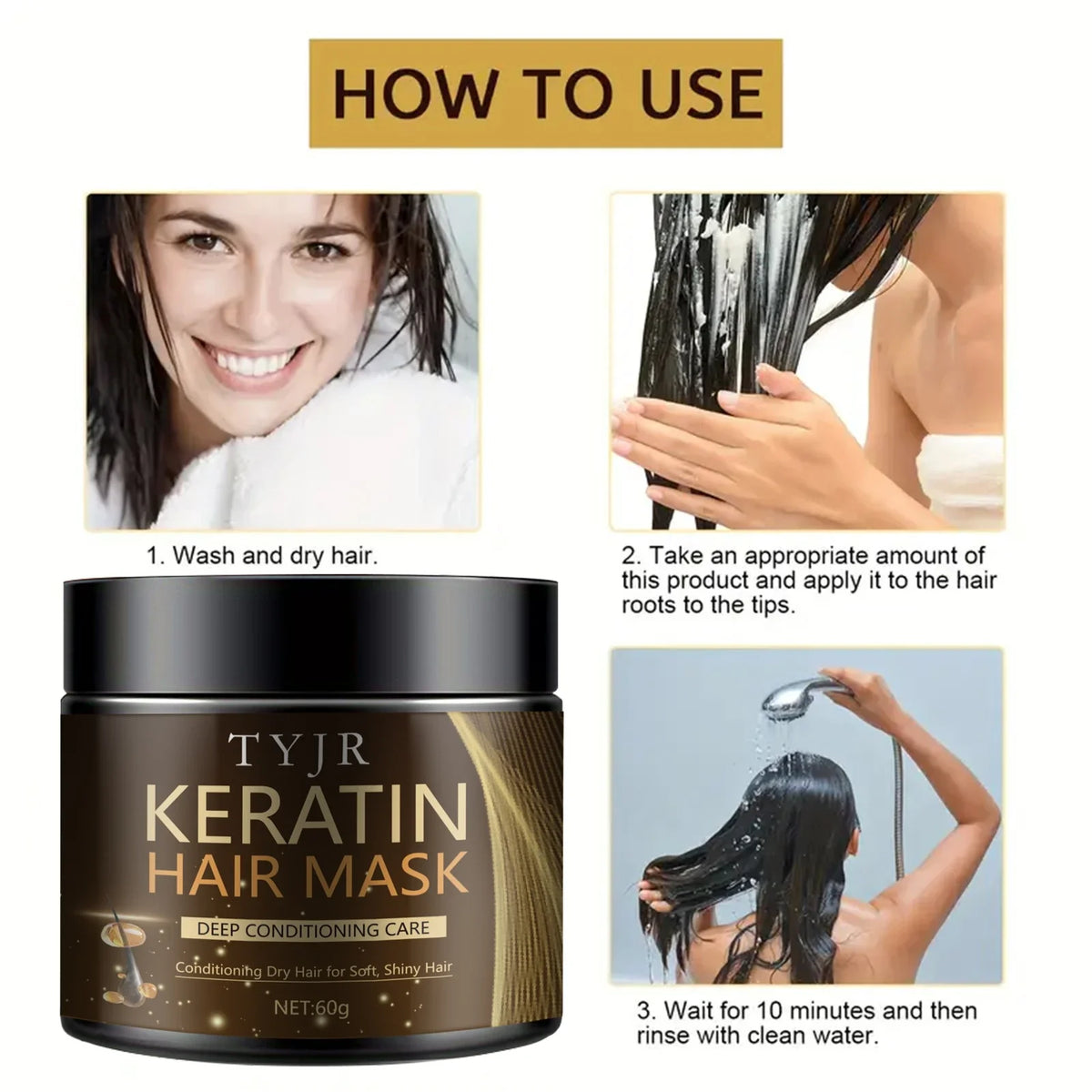 Keratin Hair Mask Deep Repair Treatment – All Hair Types | Qme Keratin Hair Mask Qme