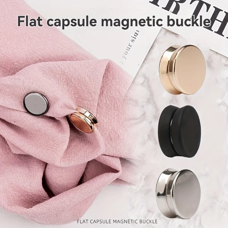Removable Magnetic Snap Buttons – Flat Seam Fasteners 6 Pcs Magnetic Snap Fasteners Qme