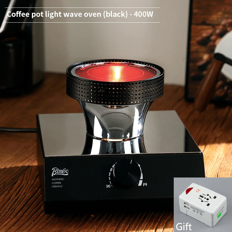 BINCOO 400W Siphon Coffee Heater – Halogen Infrared Electric Stove Coffee Brewing Heater Qst Siphon Pot Base