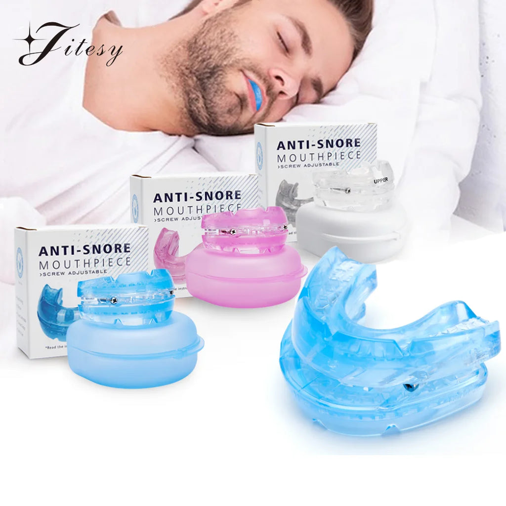Anti-Snoring Mouth Guard with Adjustment Screws | Night Splint Anti-Snoring Mouth Guard Qst