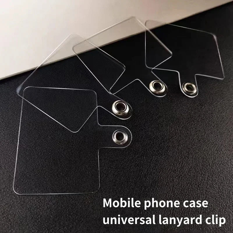 Universal Phone Lanyard Card Gasket Transparent Tether Patch Phone Lanyard Patch Qme