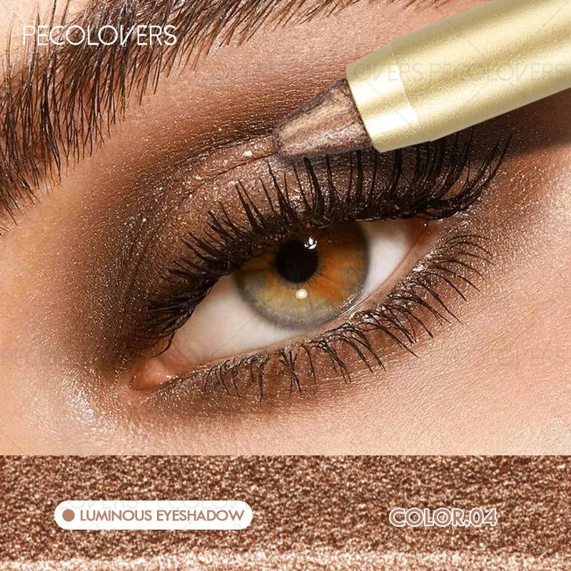 Dual-Ended Waterproof Eyeshadow Stick | Long-Lasting Metallic Eyeshadow Stick Qme 04