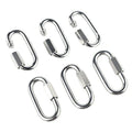 M8 304 Stainless Steel Chain Quick Links 6-Pack Connectors Chain Quick Links Qme As Shown