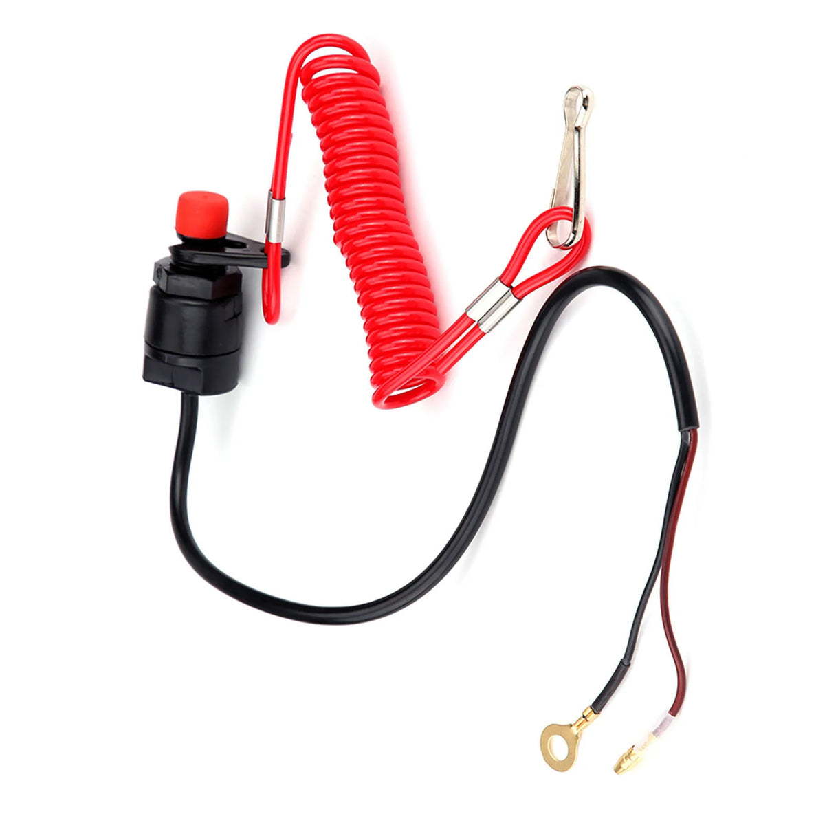 Engine Kill Switch with Safety Tether Lanyard – ATV Motorcycle Engine Kill Switch Qst