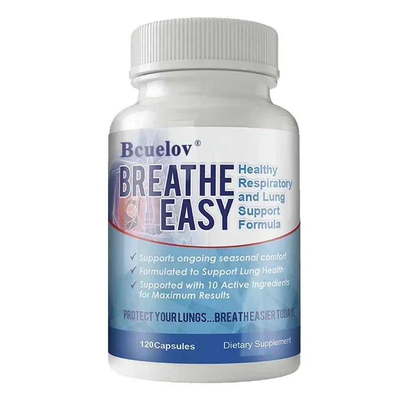Bcuelov Lung & Bronchial Support Capsules – Vitamin C & K-2 Respiratory Supplement Qst 120 count-1 bottle