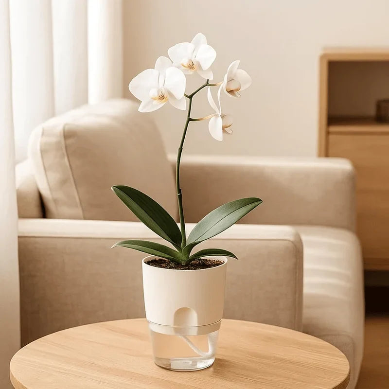 Self Watering Plant Pot – Double Layer Transparent Reservoir Self Watering Planter Qme
