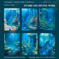 PET Blue Ocean Landscape Stickers – DIY Scrapbooking & Crafts Decorative Craft Stickers Qme 5