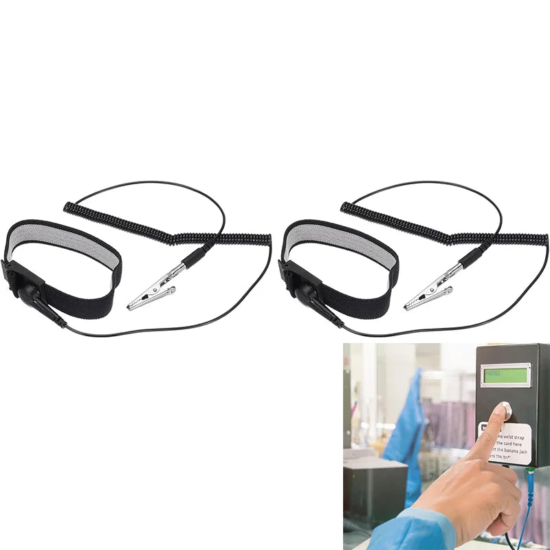 Anti-Static Wrist Strap ESD Grounding Bracelet 2 Pack ESD Wrist Strap Qst