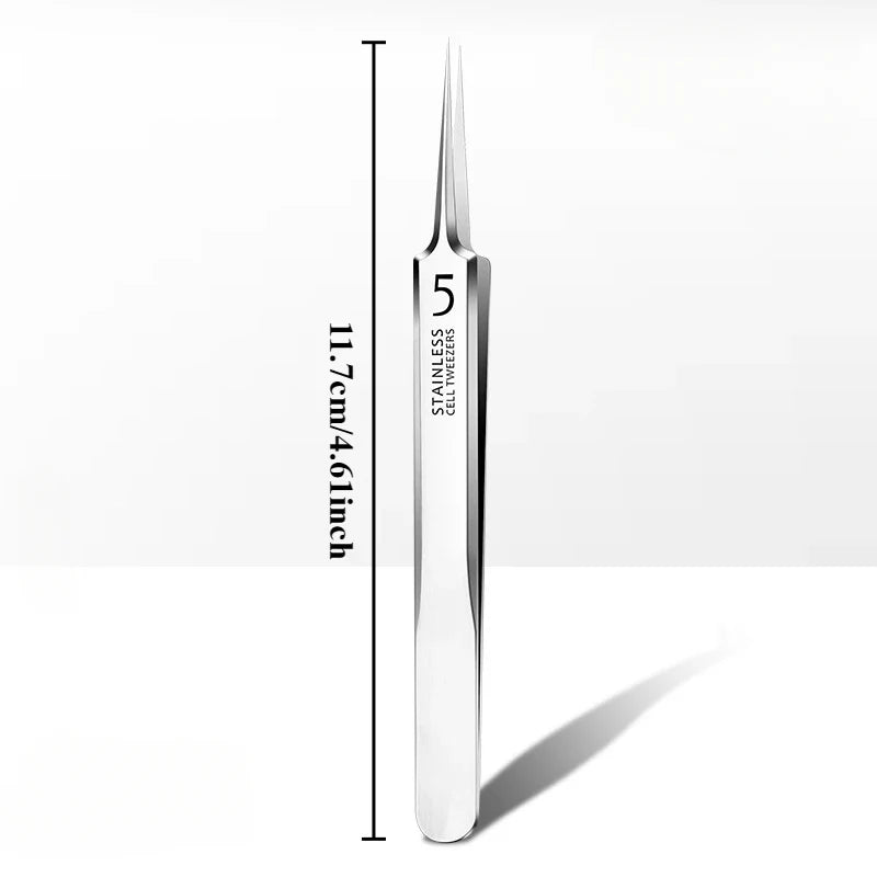Extra Fine Blackhead Tweezers – Stainless Steel Facial Tool | Qme Facial Tweezers Qme Silver