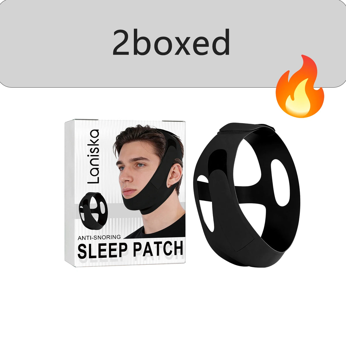 Adjustable Anti-Snoring Chin Strap – Breathable Sleep Aid Anti-Snoring Chin Strap Qst 2boxed