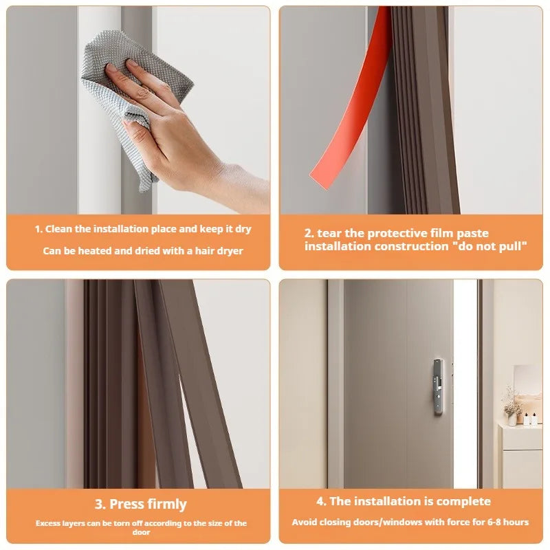 6M Tearable TPE Weather Strip | Door & Window Gap Seal Door Weather Strip Qme