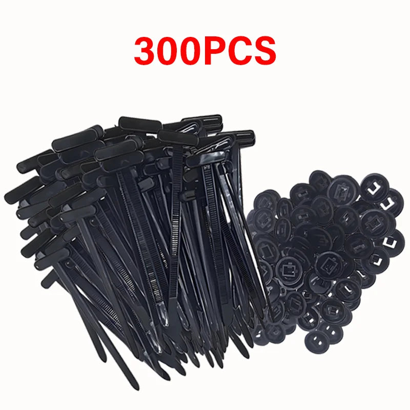 Universal Nylon Auto Fastener Cable Tie Buckle Replacement Clip Auto Fastener Clip Qme 300PCS