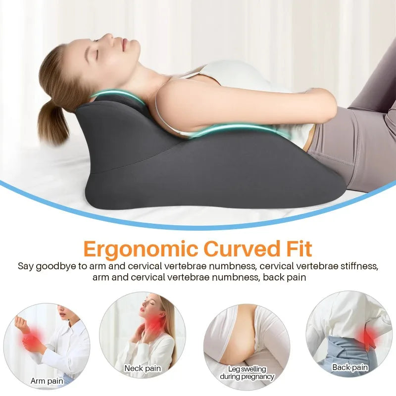 Memory Foam Wedge Pillow – Multi-Position Ergonomic Support Wedge Support Pillow Qst