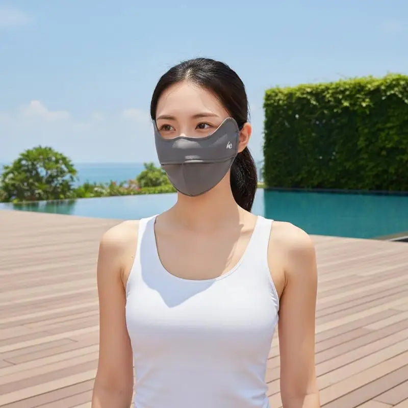 Summer Face Veil UV Cover – Breathable Outdoor Sun Mask Sun Protection Veil Qme
