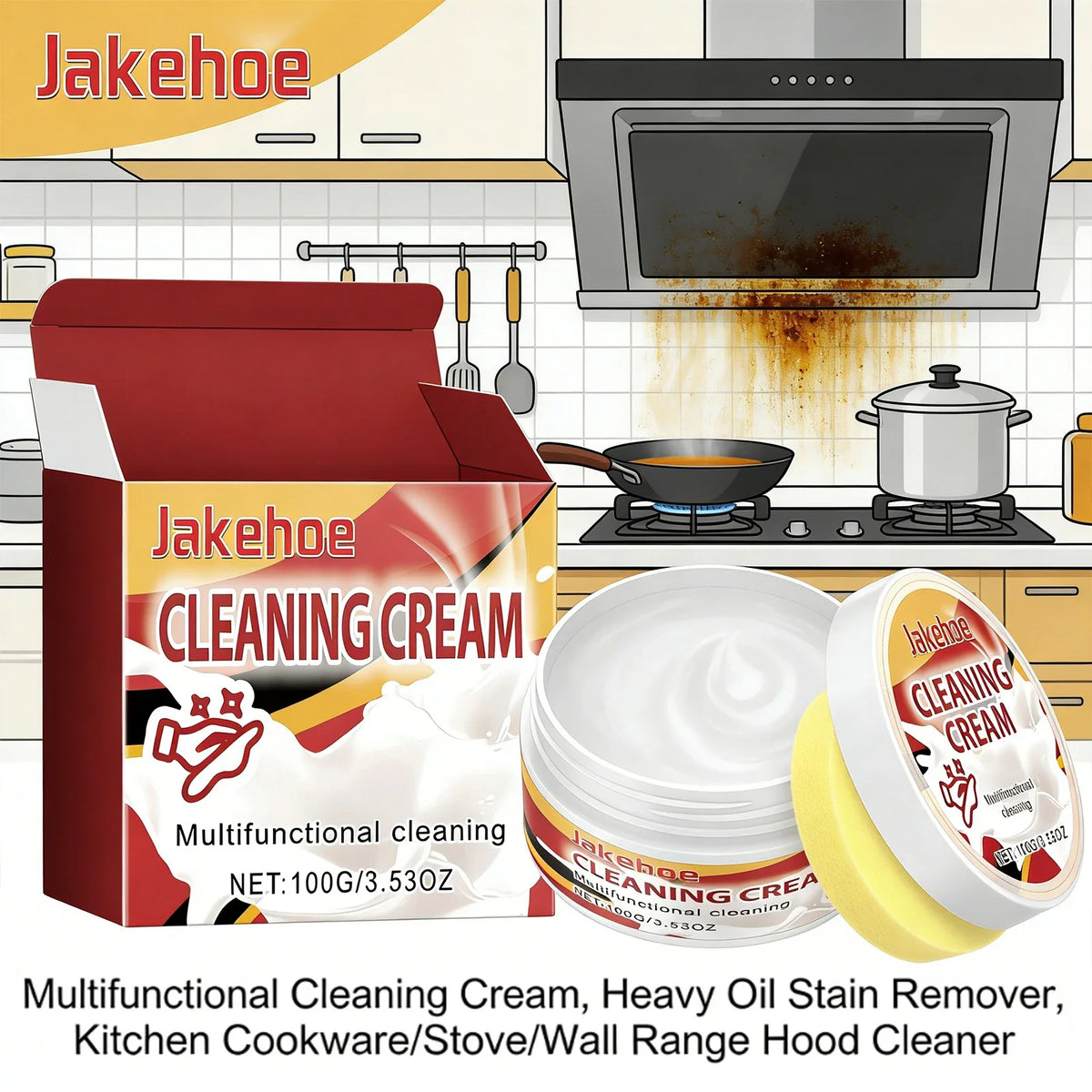Multi-Functional Decontamination Cream – Removes Oil & Stains Household Cleaning Cream Qme