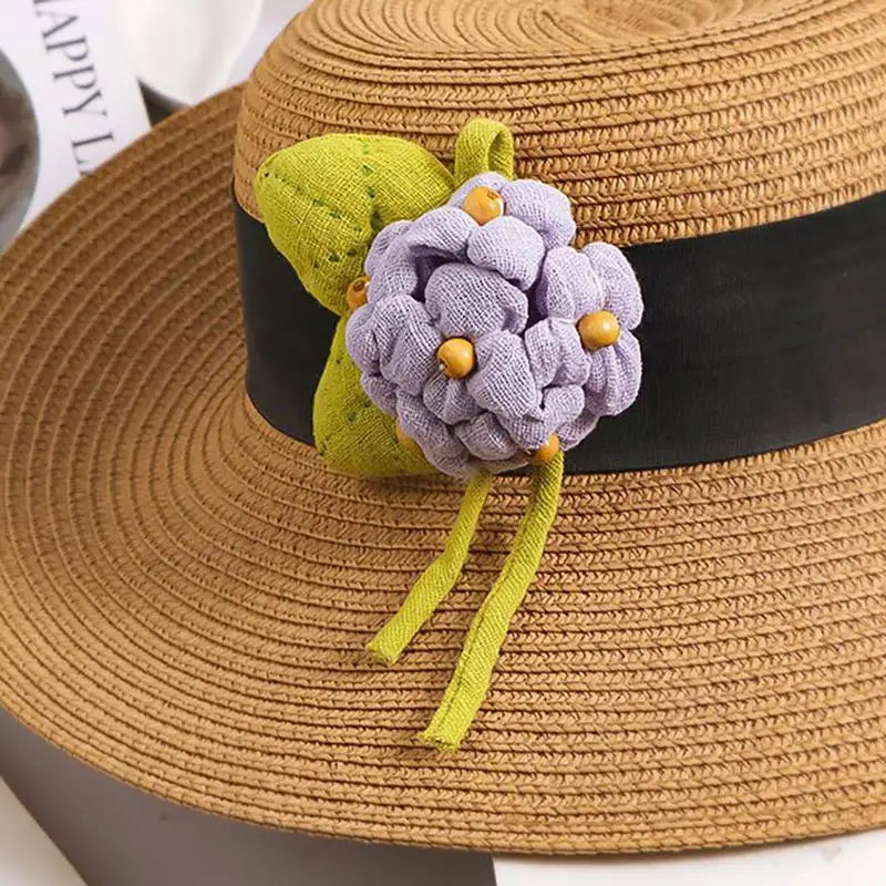 3D Hydrangea Brooch – Cotton Linen Floral Pin for Women Floral Brooch Pin Qst