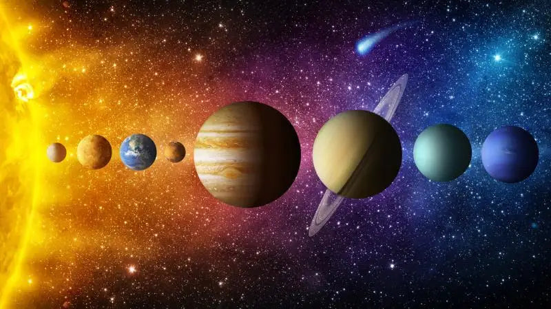 Solar System Space Canvas Wall Art Poster – HD Print Décor Canvas Wall Art Qst