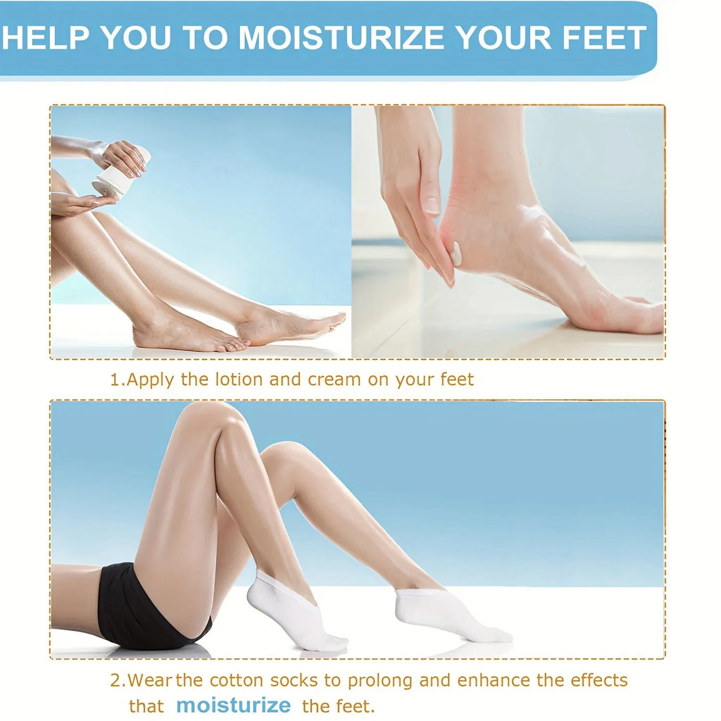 Reusable Moisturizing Socks – Cotton Spandex Foot Care Moisturizing Foot Socks Qme