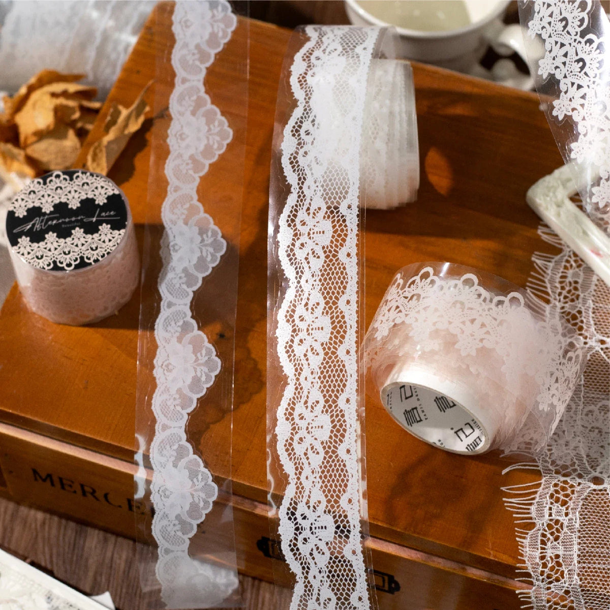Romantic Lace PET Decorative Tape – DIY Scrapbooking Craft Decorative Craft Tape Qme