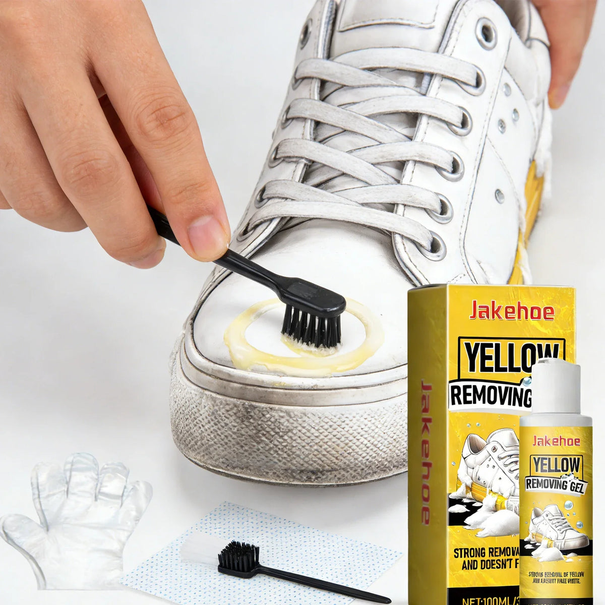 White Shoe Cleaning Gel – Remove Stains & Yellowing | Qme Shoe Cleaning Gel Qme