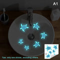 Glow-in-the-Dark Turtle Bathroom Wall Stickers – Waterproof Wall Stickers Qme A1