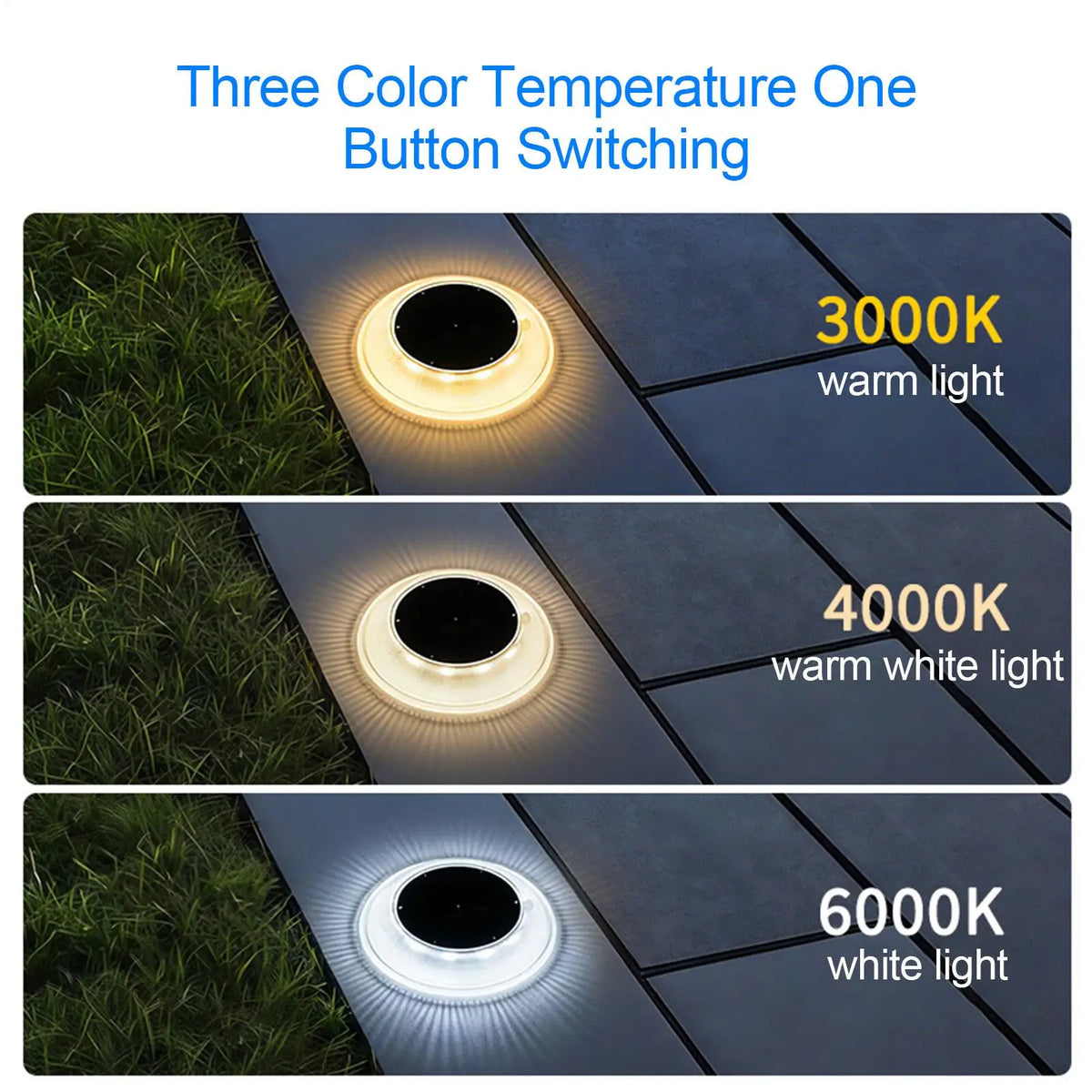 Solar Ground Lights Waterproof Transparent Pathway & Patio Decor Solar Pathway Lights Qme