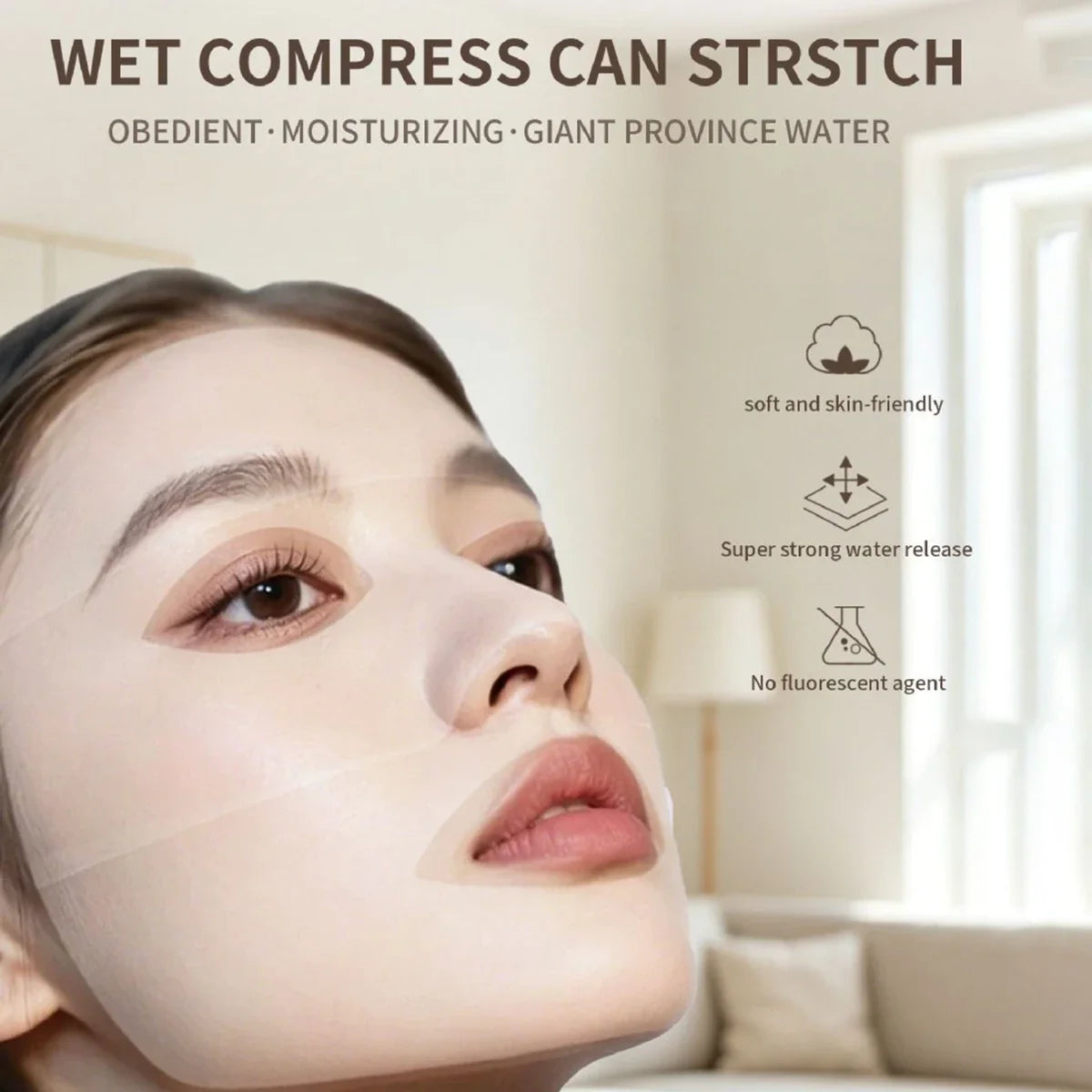 Stretchable Moisturizing Cotton Pads & Hydrating Compresses Facial Cotton Pads Qme