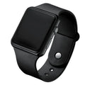 Square LED Digital Watch – Stylish Unisex Timepiece | Qme LED Digital Watch Qme black