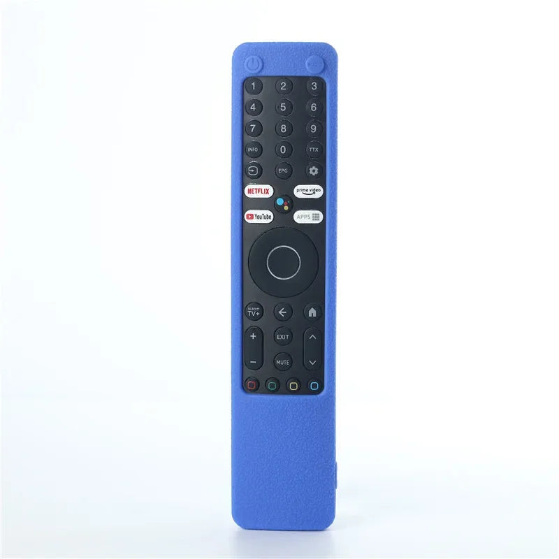 Xiaomi XMRM-ML Silicone TV Remote Cover | Anti-Drop Case Remote Control Cover Qme Blue