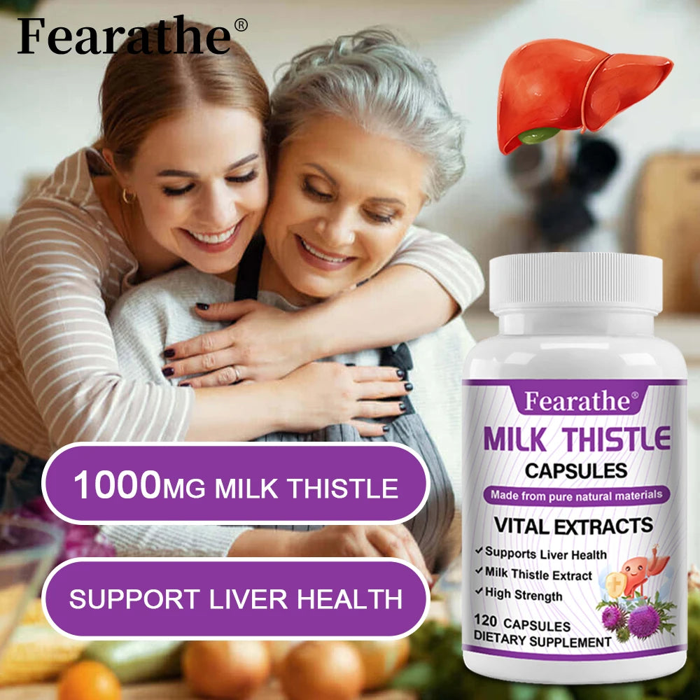 Milk Thistle Extract Capsules – Liver & Digestive Wellness Herbal Supplement Qst