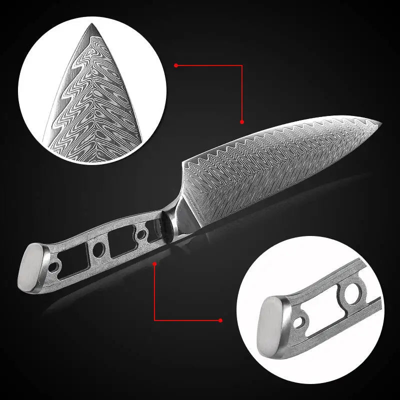 XITUO Damascus Steel DIY Knife Blank Set 1–6 Piece Kit Damascus Knife Blank Set Qst