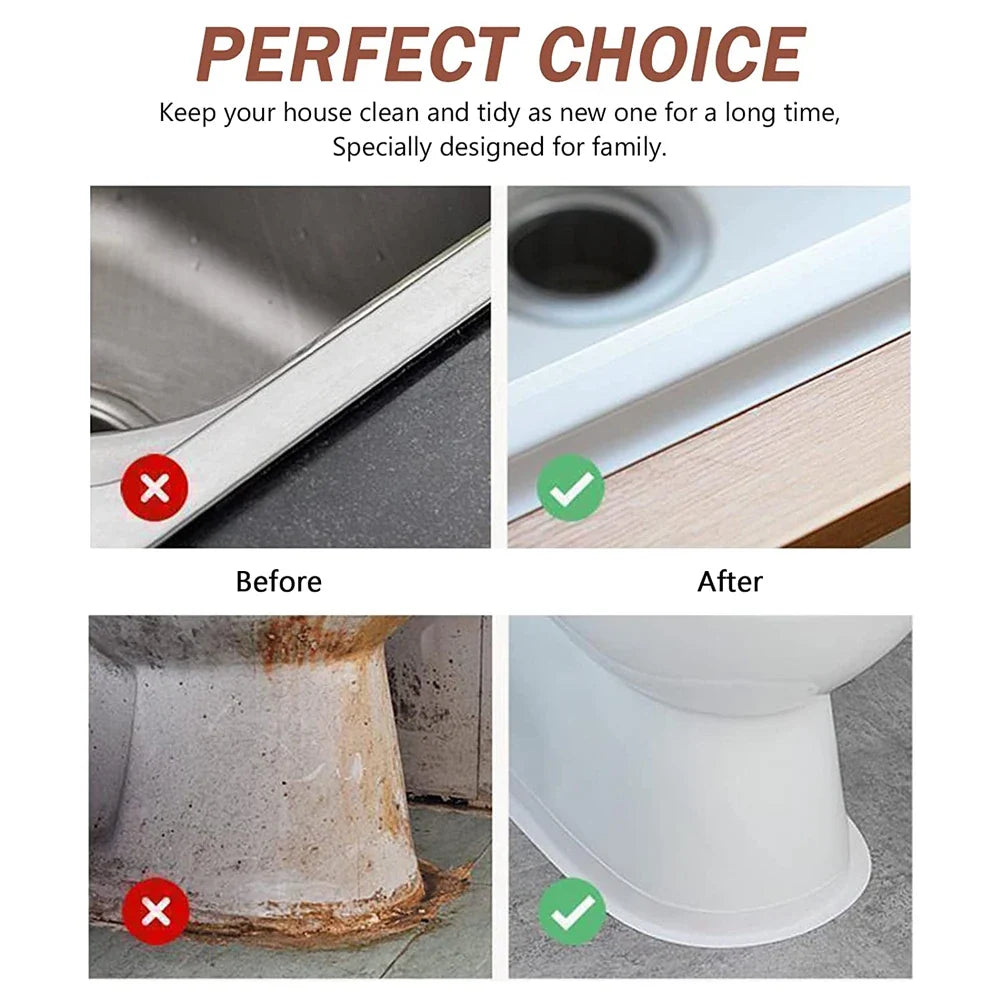 Self-Adhesive Waterproof Caulk Sealing Tape – Kitchen & Bathroom Caulk Sealing Tape Qme