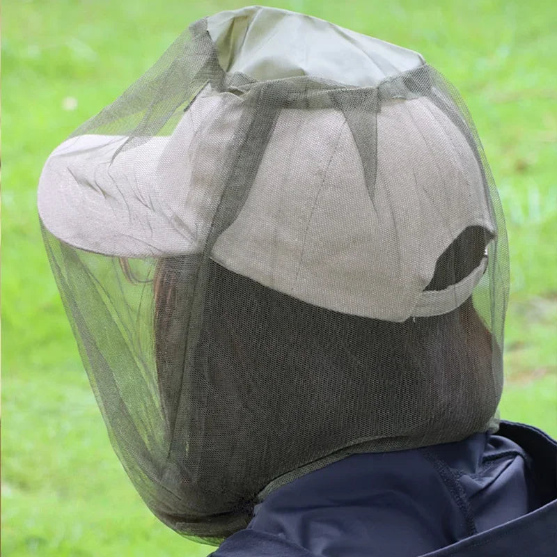 Mosquito Head Net Hat – Mesh Bug Cap for Outdoor Activities Insect Net Hat Qst