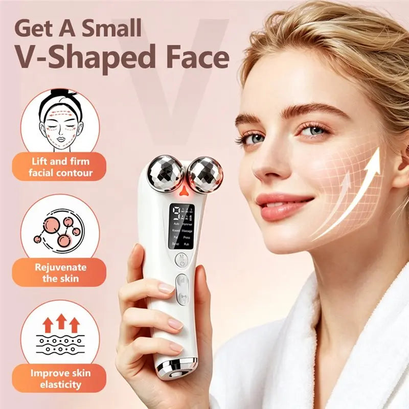 B15C Facial Roller Massager – EMS, Red Light & Vibration Facial Roller Massager Qst