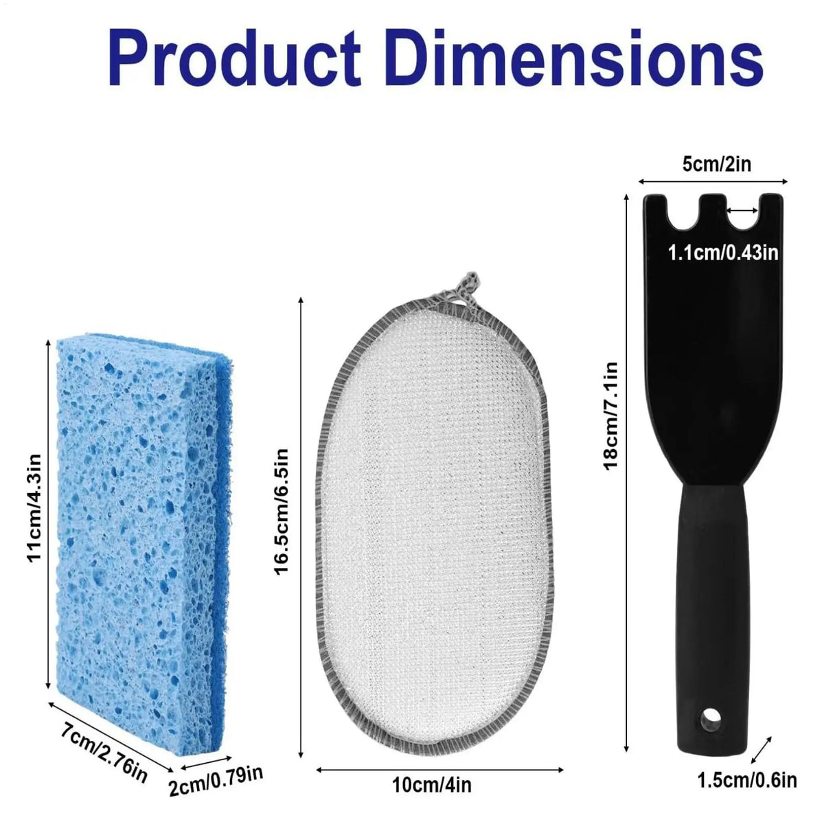 BBQ Grill Cleaning Kit – Scraper & Scrub Sponges Outdoor BBQ Grill Cleaning Kit Qme